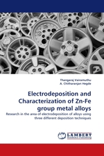 Electrodeposition and Characterization of Zn-Fe group metal alloys. Research in the area of electrodeposition of alloys using three different deposition techniques