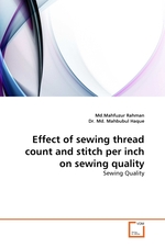 Effect of sewing thread count and stitch per inch on sewing quality. Sewing Quality