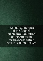 . Annual Conference of the Council on Medical Education of the American Medical Association held in Volume 1st-3rd
