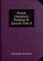 Dzieje Literatury Polskiej W Zarysie Tom II