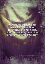 Annual report: National Heart, Lung and Blood Institute. National heart, blood vessel, lung, and blood program Volume 1981 Nov