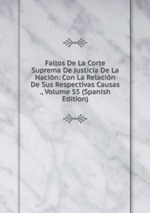 Fallos De La Corte Suprema De Justicia De La Nacin: Con La Relacin De Sus Respectivas Causas ., Volume 55 (Spanish Edition)