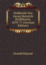 Feldbriefe Von Georg Heinrich Rindfleisch, 1870-71 (German Edition)