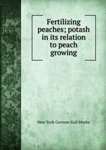 Fertilizing peaches; potash in its relation to peach growing