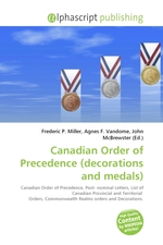 Canadian Order of Precedence (decorations and medals)