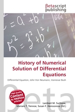 History of Numerical Solution of Differential Equations