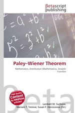 Paley–Wiener Theorem