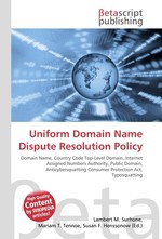 Uniform Domain Name Dispute Resolution Policy