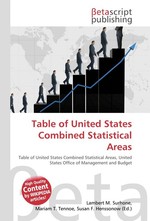 Table of United States Combined Statistical Areas