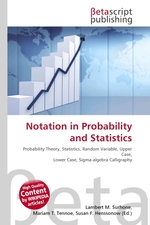 Notation in Probability and Statistics