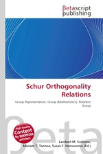 Schur Orthogonality Relations