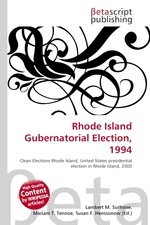 Rhode Island Gubernatorial Election, 1994