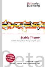 Stable Theory