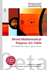 Rhind Mathematical Papyrus 2/n Table