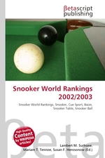 Snooker World Rankings 2002/2003