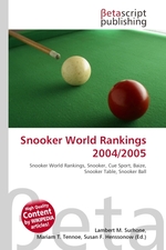 Snooker World Rankings 2004/2005