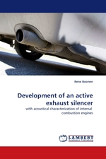Development of an active exhaust silencer. with acoustical characterization of internal combustion engines