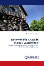 Deterministic Chaos in Malkus Waterwheel. A simple dynamical system on the verge of low-dimensional chaotic behaviour