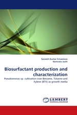 Biosurfactant production and characterization. Pseudomonas sp. cultivation over Benzene, Toluene and Xylene (BTX) as growth media