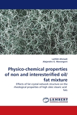 Physico-chemical properties of non and interesterified oil/fat mixture. Effects of fat crystal network structure on the rheological properties of high oleic-stearic acid fats