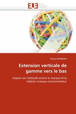 Extension verticale de gamme vers le bas. Impact sur lattitude envers la marque et la relation marque-consommateur