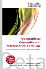 Typographical Conventions in Mathematical Formulae