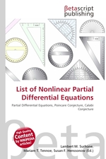 List of Nonlinear Partial Differential Equations