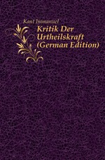 Kritik Der Urtheilskraft (German Edition)