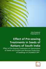 Effect of Pre-sowing Treatments in Seeds of Rattans of South India. Effect of Pre-Sowing Treatments on Germination of Seeds and Growth and Biomass Production of Seedlings of CALAMUS SPP.”