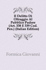 Il Delitto Di Oltraggio Al Pubblico Pudore (Art. 338 E 339 Cod. Pen.) (Italian Edition)