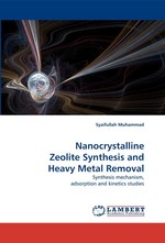 Nanocrystalline Zeolite Synthesis and Heavy Metal Removal. Synthesis mechanism, adsorption and kinetics studies