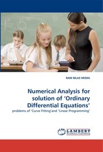 Numerical Analysis for solution of ‘Ordinary Differential Equations. problems of ‘Curve Fittingand ‘Linear Programming