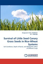 Survival of Little Seed Canary Grass Seeds in Rice-Wheat Systems. Soil Conditions, Depth of Burial, and Allelopathic Effect of Different Crops