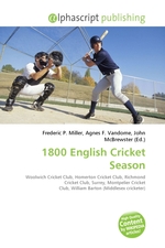1800 English Cricket Season