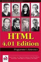 HTML 4.01 Programmer`s Reference