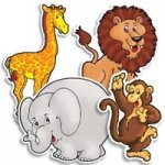 Accent Punch-Outs Zoo Animals (48 pieces)