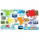 World Continents Bulletin Board Set (37 pieces)