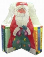 Книжки-игрушки. Дед Мороз со Снегурочкой. (Крестовая конструкция с 12 книжками-малышками)