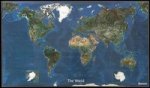 The World Satellite (laminated) Спутник мира (карта мира из космоса)