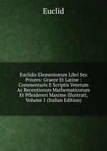 Euclidis Elementorum Libri Sex Priores: Graece Et Latine : Commentaris E Scriptis Veterum Ac Recentiorum Mathematicorum Et Pfleidereri Maxime Illustrati, Volume 1 (Italian Edition)