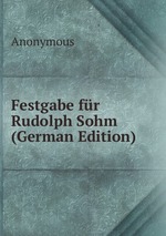 Festgabe fr Rudolph Sohm (German Edition)