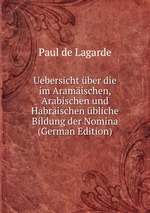 Uebersicht ber die im Aramischen, Arabischen und Habrischen bliche Bildung der Nomina (German Edition)