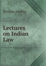 Lectures on Indian Law