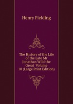 The History of the Life of the Late Mr Jonathan Wild the Great  Volume 10 (Large Print Edition)