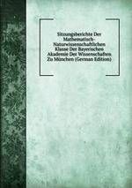 Sitzungsberichte Der Mathematisch-Naturwissenschaftlichen Klasse Der Bayerischen Akademie Der Wissenschaften Zu Mnchen (German Edition)
