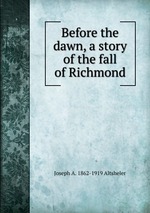 Before the dawn, a story of the fall of Richmond