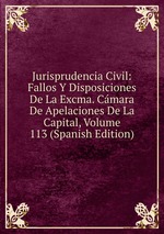 Jurisprudencia Civil: Fallos Y Disposiciones De La Excma. Cmara De Apelaciones De La Capital, Volume 113 (Spanish Edition)