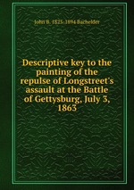 Descriptive key to the painting of the repulse of Longstreet`s assault at the Battle of Gettysburg, July 3, 1863