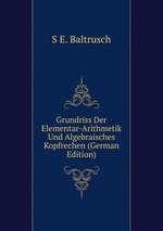 Grundriss Der Elementar-Arithmetik Und Algebraisches Kopfrechen (German Edition)