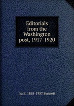 Editorials from the Washington post, 1917-1920
